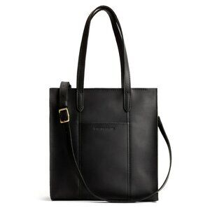 Portland Leather Goods LARGE LOLA ZIPPER CROSSBODY TOTE - Black